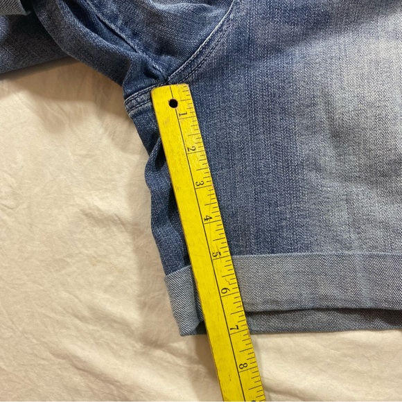 Terra & Sky Women's Blue Denim Shorts Distressed Spandex Woman’s 26W Elas Waist - Picture 4 of 7